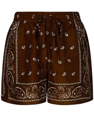 P.A.R.O.S.H. Silk Shorts - Brown