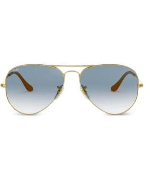 Ray-Ban Rb3025 001/3F Aviator-Frame Sunglasses - Blue