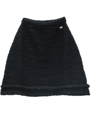 Genny Sequin-Embellished Bouclé Mini Skirt - Black