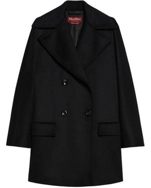 Max Mara Ariana Double-Breasted Coat - Black