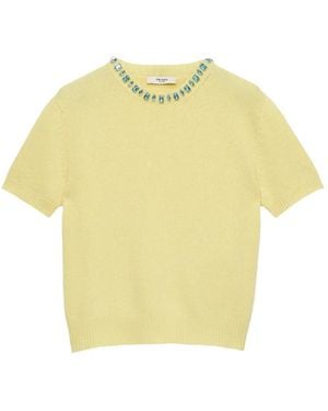 Prada Pullover Aus Wolle Und Kaschmir - Gelb