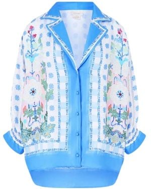 CAMILLA Silk Shirt - Blue