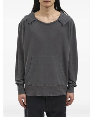 Our Legacy Relic Raw-Cut Pouch-Pocket Hoodie - Grey