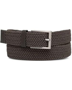 ARMANI EXCHANGE Cinturón Trenzado Con Ribete De Cuero - Gris