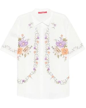 Marina Rinaldi Mrsemblema Floral Shirt - White