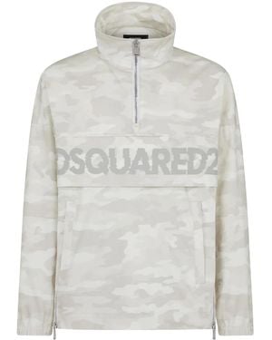 DSquared² Camouflage-Print Sports Jacket - Grey