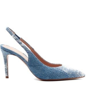 Festamilano Denim Slingback Court Shoes - Blue