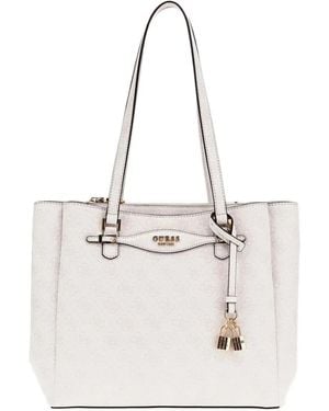 Guess Katya Logo-Print Tote Bag - White