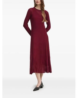 Pedro Del Hierro Madrid Vestido corto con cuello redondo - Rojo