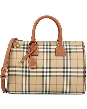 Burberry Checked Cross-Body Bag - Metallic