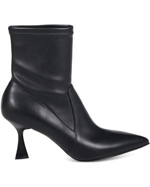 Sergio Levantesi Janet Pointed-Toe Sock Boots - Black