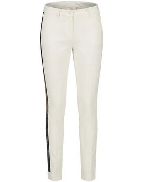 Philipp Plein Pantalones Veronique Con Rayas De Strass - Blanco