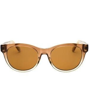 Calvin Klein Round-Frame Sunglasses - Metallic