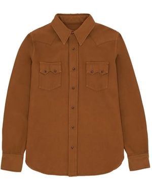 Fortela Front-Pockets Shirt - Brown