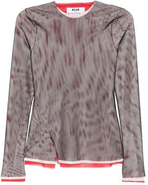 MSGM Layered Top - Brown