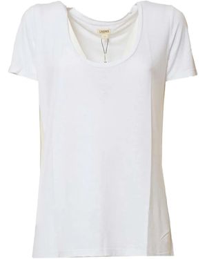 L'Agence Camiseta con cuello redondo - Blanco
