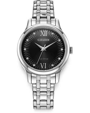 Citizen Diamond Classic Eco-Drive 31Mm Watch - Metallic