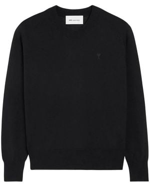 Ami Paris Ami De Coeur Crew-Neck Sweater - Black