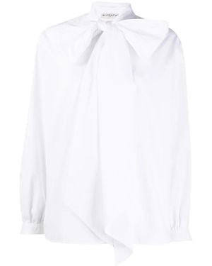 Givenchy Pussy-Bow Blouse - White