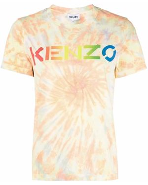 KENZO T-SHIRT CON LOGO - Arancione