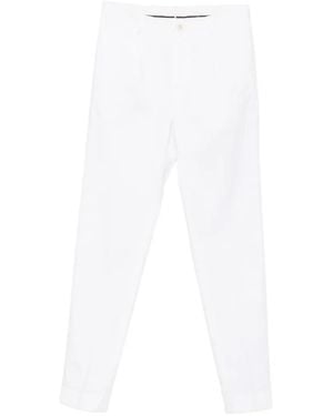 Incotex Pleated Straight-Leg Trousers - White