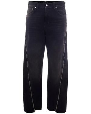 Haikure Zip-Detail Straight-Leg Jeans - Blue