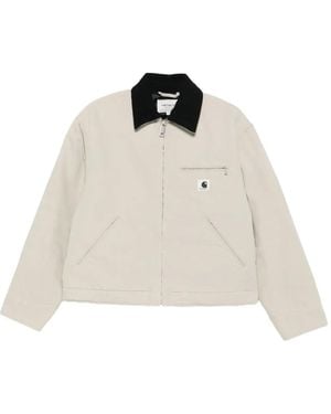 Carhartt Corduroy-Collar Zip-Front Jacket - Natural
