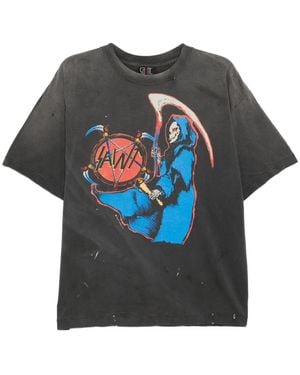SAINT Mxxxxxx T-Shirt Met Grafische Print - Blauw