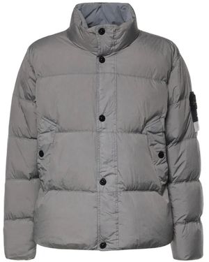 Stone Island 4100109 Crinkle Reps Ny Down Jacket With Wind Resistance And Anti-Drop - Grey