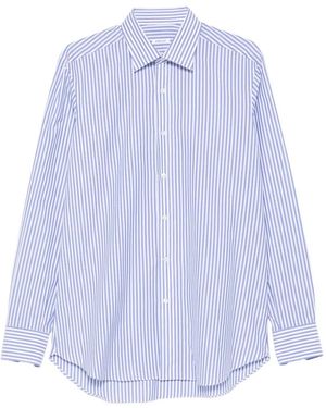 Fray Striped Shirt - Purple