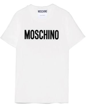 Moschino Logo-Print Cotton T-Shirt - White