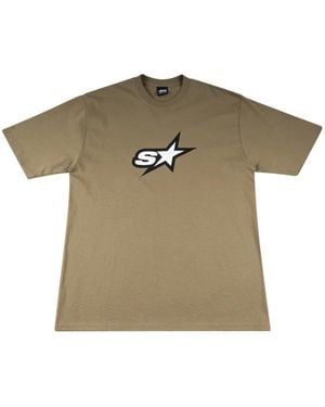 Stussy Speedway Logo-Print T-Shirt - Brown