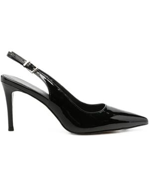 SERGIO MORETTI FIRENZE Patent-Finish Slingback Court Shoes - Black