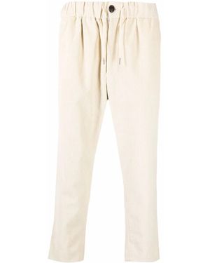 Ami Paris Velvet Pants With Tightening Ties - Natural