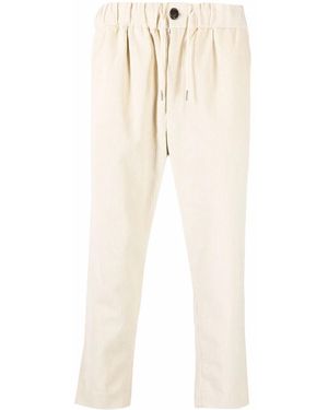 Ami Paris Velvet Trousers With Tightening Ties - Natural