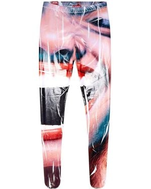 DIESEL P-Koll-M1 Graphic-Print Leggings - Red