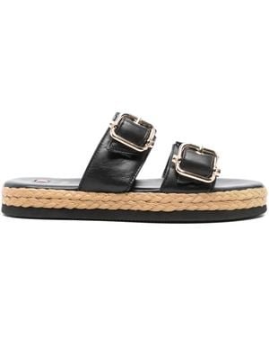 Högl Elsa Buckled Espadrilles - Black