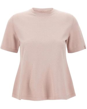 Herno Crew-Neck Short-Sleeve T-Shirt - Pink