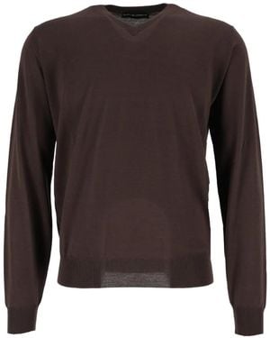 FILIPPO DE LAURENTIIS V-Neck Wool Jumper - Brown