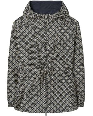 Tory Burch T モノグラム リバーシブル ジャケット - グレー