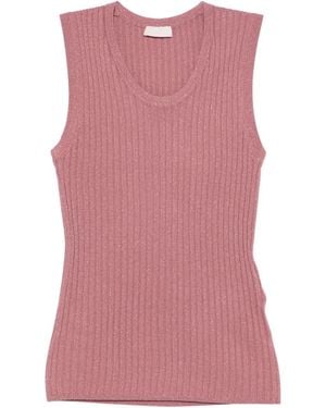 Liu Jo Ribbed Top - Pink