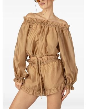 Paramidonna Ensemble De Plage Luna À Volants (Lot De Deux Pièces) - Neutre