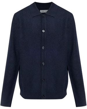 Samsøe & Samsøe Cardigan Boutonné À Col Polo - Bleu