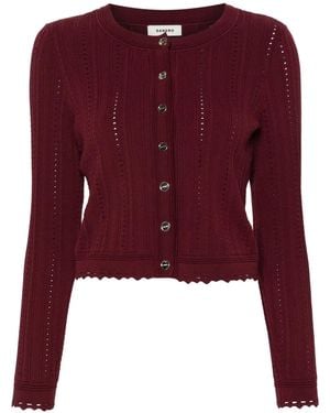 Sandro Cardigan Con Design A Incrocio - Rosso