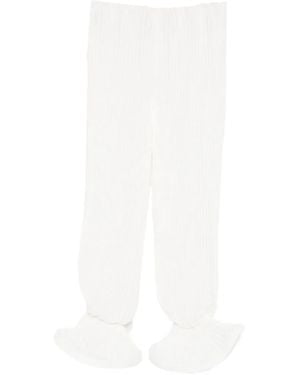 ROWEN ROSE Ruffled-Detail Pants - White