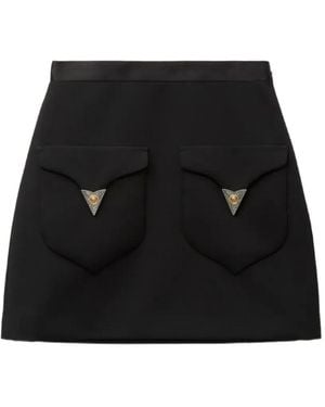 Versace Wool Mini Skirt - Black