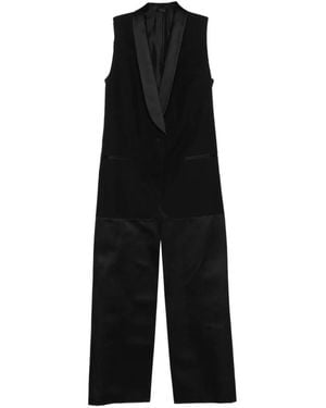 Tom Ford Robe À Boutonnière Simple - Black