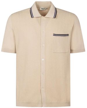 Altea Ribbed Short-Sleeve Shirt - Natural