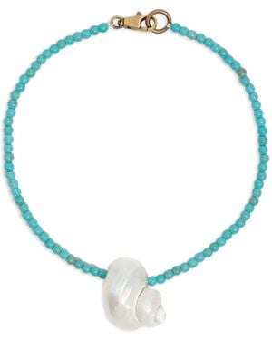 Bimba Y Lola Beaded Shell-Pendant Necklace - Blue