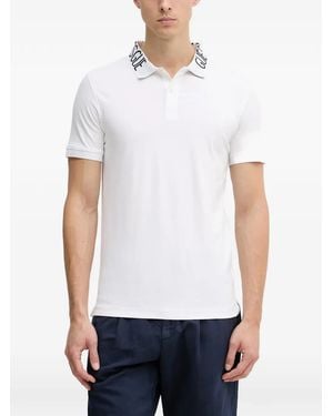 Guess Polo Con Logo En El Cuello - Blanco